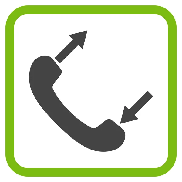 Telefon sprechendes Vektor-Symbol in einem Rahmen — Stockvektor