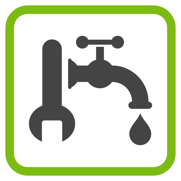 Plumbing Vector Icon In a Frame — Stock Vector