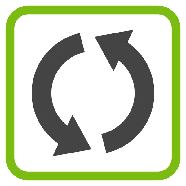 Ανακύκλωσης εικονίδιο του φορέα σε ένα πλαίσιο — Διανυσματικό Αρχείο