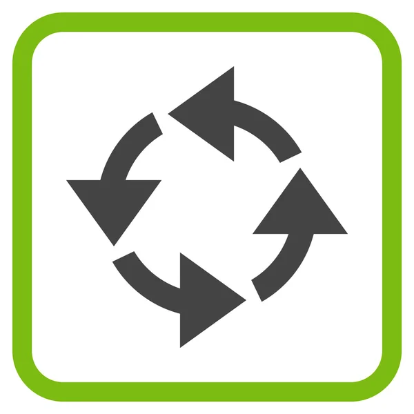 Vektor-Symbol in einem Rahmen recyceln — Stockvektor