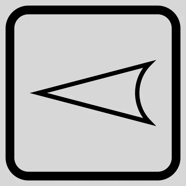 Grot strzałki lewo wektor ikona w ramce — Wektor stockowy
