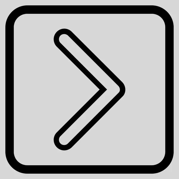 Icona vettoriale destra della freccia in una cornice — Vettoriale Stock