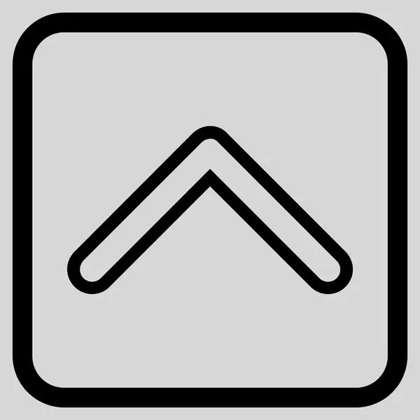Pilspetsen upp vektor ikonen i en ram — Stock vektor
