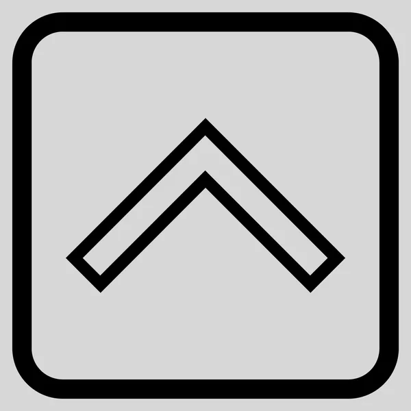 Pfeilspitze nach oben Vektor-Symbol in einem Rahmen — Stockvektor