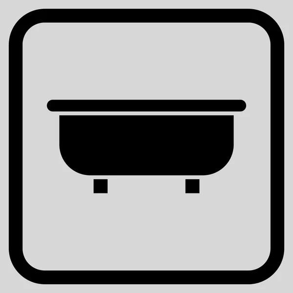 Badewannen-Vektor-Symbol in einem Rahmen — Stockvektor