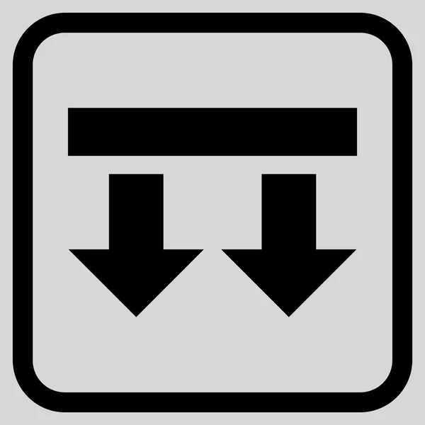 Derribar icono vectorial en un marco — Vector de stock
