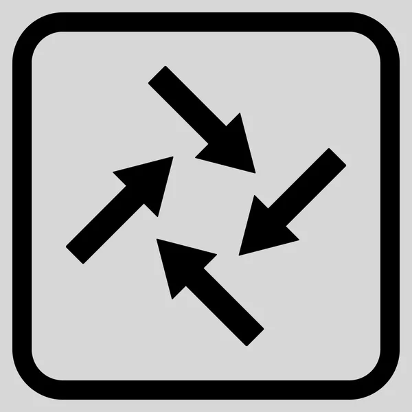 Centripetal pilar vektor ikonen i en ram — Stock vektor