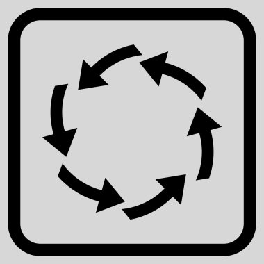 Dolaşım vektör simgesi bir çerçeve içinde