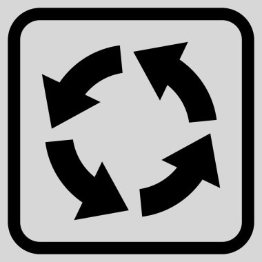 Dolaşım vektör simgesi bir çerçeve içinde