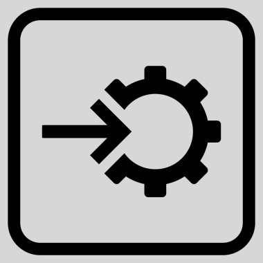 COG Tümleştirme vektör simgesi bir çerçeve içinde