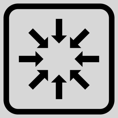 Daraltma okları vektör simgesi bir çerçeve içinde