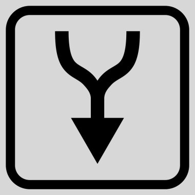 Vektör simgesi bir çerçeve içinde aşağı ok birleştirmek