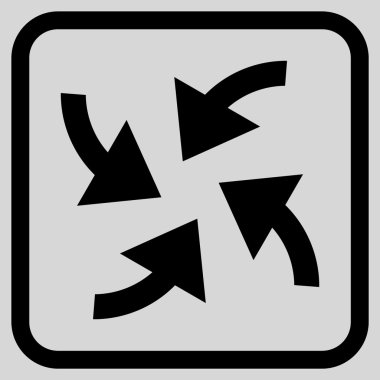 Siklon oklar bir çerçeve içinde simge vektör