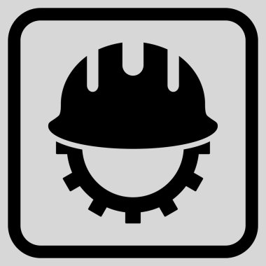 Geliştirme işçisi vektör simgesi bir çerçeve içinde