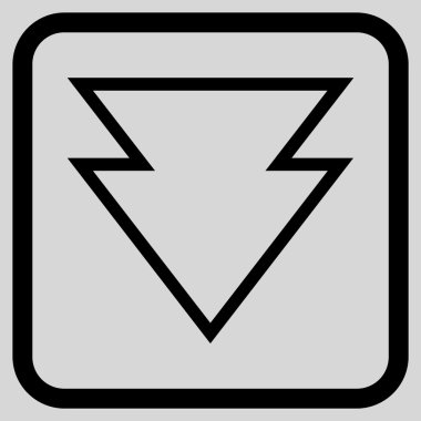 Vektör simgesi bir çerçeve içinde aşağı yön