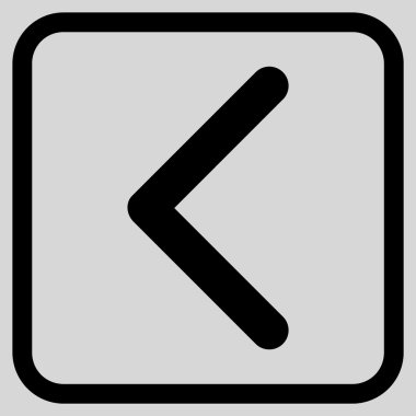 Yön sol vektör simgesi bir çerçeve içinde