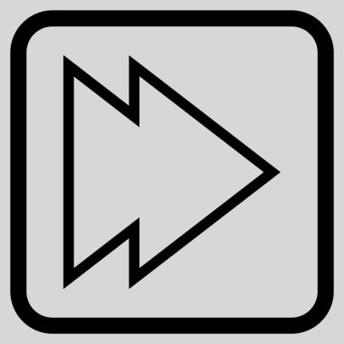 Yöne doğru vektör simgesi bir çerçeve içinde