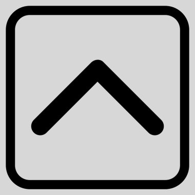 Yön yukarı vektör simgesi bir çerçeve içinde