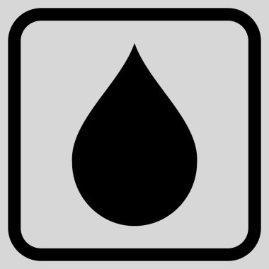 Damla vektör simgesi bir çerçeve içinde