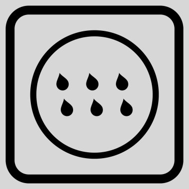 Damla vektör simgesi bir çerçeve içinde