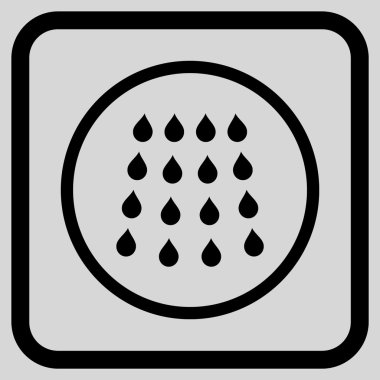 Damla vektör simgesi bir çerçeve içinde