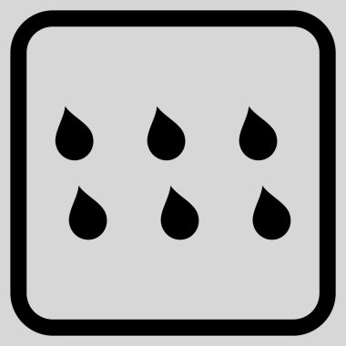 Damla vektör simgesi bir çerçeve içinde