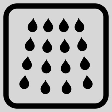 Damla vektör simgesi bir çerçeve içinde