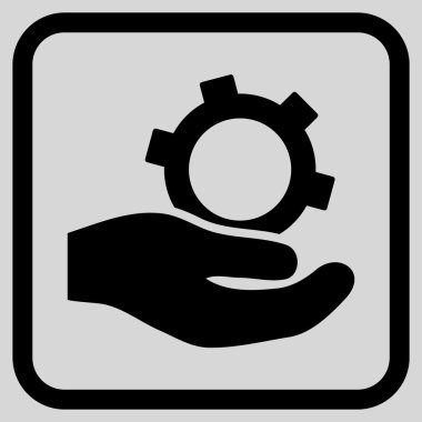 Bir çerçevedeki mühendislik hizmeti vektör simgesi