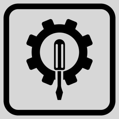 Bir çerçevedeki mühendislik vektör simgesi