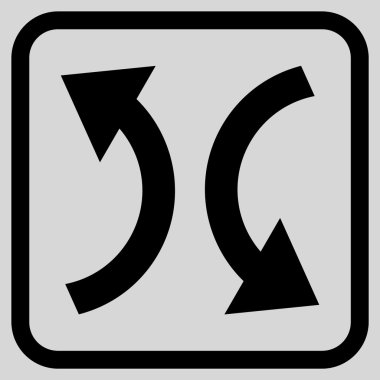 Exchange oklar bir çerçeve içinde simge vektör