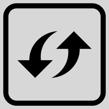 Exchange oklar bir çerçeve içinde simge vektör