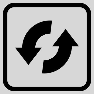 Exchange oklar bir çerçeve içinde simge vektör