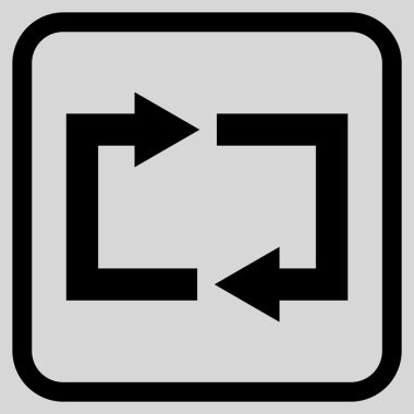 Exchange oklar bir çerçeve içinde simge vektör