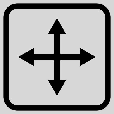 Genişletin okları vektör simgesi bir çerçeve içinde