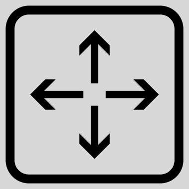 Genişletin okları vektör simgesi bir çerçeve içinde