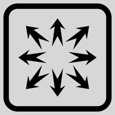 Genişletin okları vektör simgesi bir çerçeve içinde