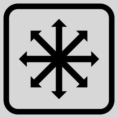 Genişletin okları vektör simgesi bir çerçeve içinde