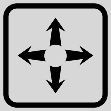 Genişletin okları vektör simgesi bir çerçeve içinde