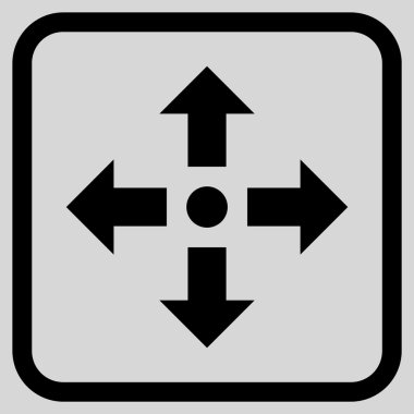 Genişletin okları vektör simgesi bir çerçeve içinde