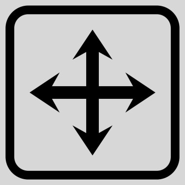 Genişletin okları vektör simgesi bir çerçeve içinde