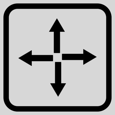 Genişletin okları vektör simgesi bir çerçeve içinde