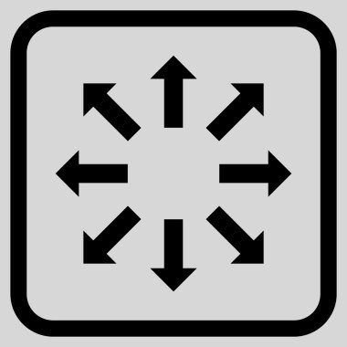 Oklar vektör simgesi bir çerçeve içinde patlayabilir