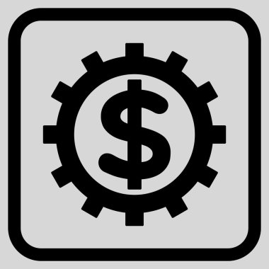 Finans sektöründe vektör simgesi bir çerçeve içinde