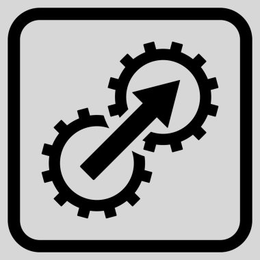 Dişli Tümleştirme vektör simgesi bir çerçeve içinde