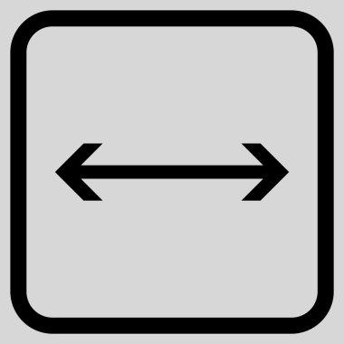 Yatay Çevir vektör simgesi bir çerçeve içinde