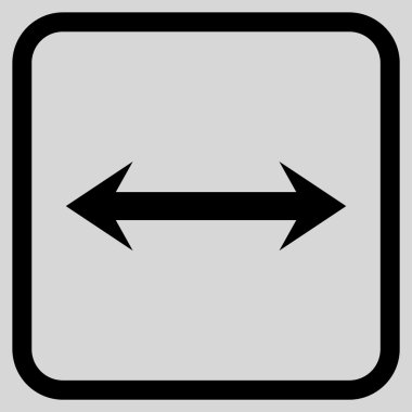 Yatay Çevir vektör simgesi bir çerçeve içinde