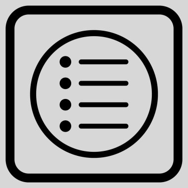 Öğeleri vektör simgesi bir çerçeve içinde