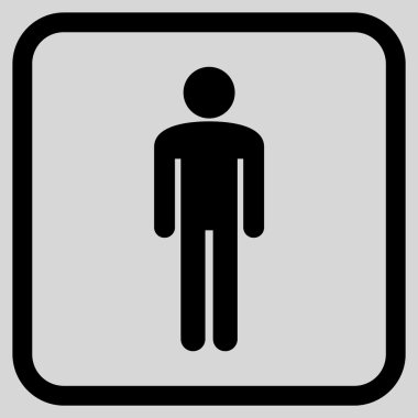 Adam vektör simgesi bir çerçeve içinde