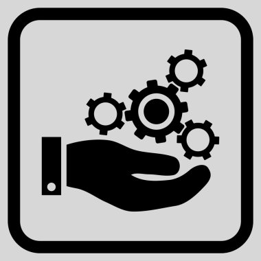 Mekanik Servisi vektör simgesi bir çerçeve içinde