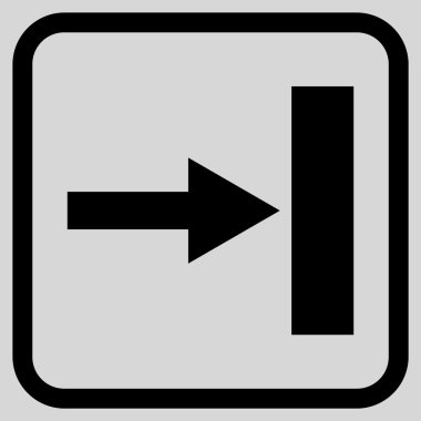 Doğru vektör simgesi bir çerçeve içinde hareket